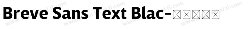 Breve Sans Text Blac字体转换